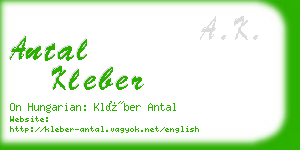 antal kleber business card